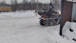 Квадроцикл Kayo au150(полуавтомат) и снежный отвал!