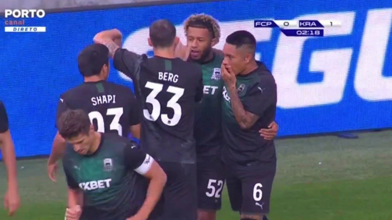 Порту - Краснодар. Дубль Шапи Сулейманова смотреть онлайн