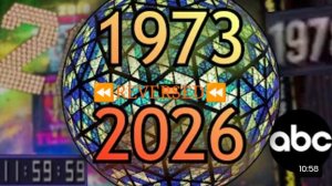 Time square ball drop 1973-2026 reversed