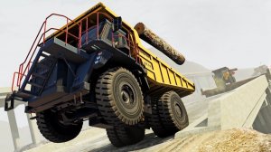 МАШИНКИ ВИДЕО ПРО МАШИНКИ СИМУЛЯТОР КРАШ-ТЕСТА ГОНКА С ГОРЫ НА ОГРОМНЫХ САМОСВАЛАХ ИГРУШКИ МАШИНКИ