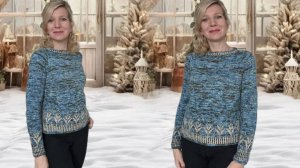 Джемпер «Декабрь» регланом снизу./ МК 🧶