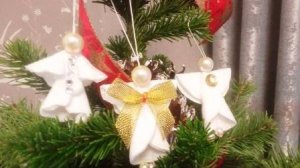 Ангел на Рождество из ватных дисков Своими руками