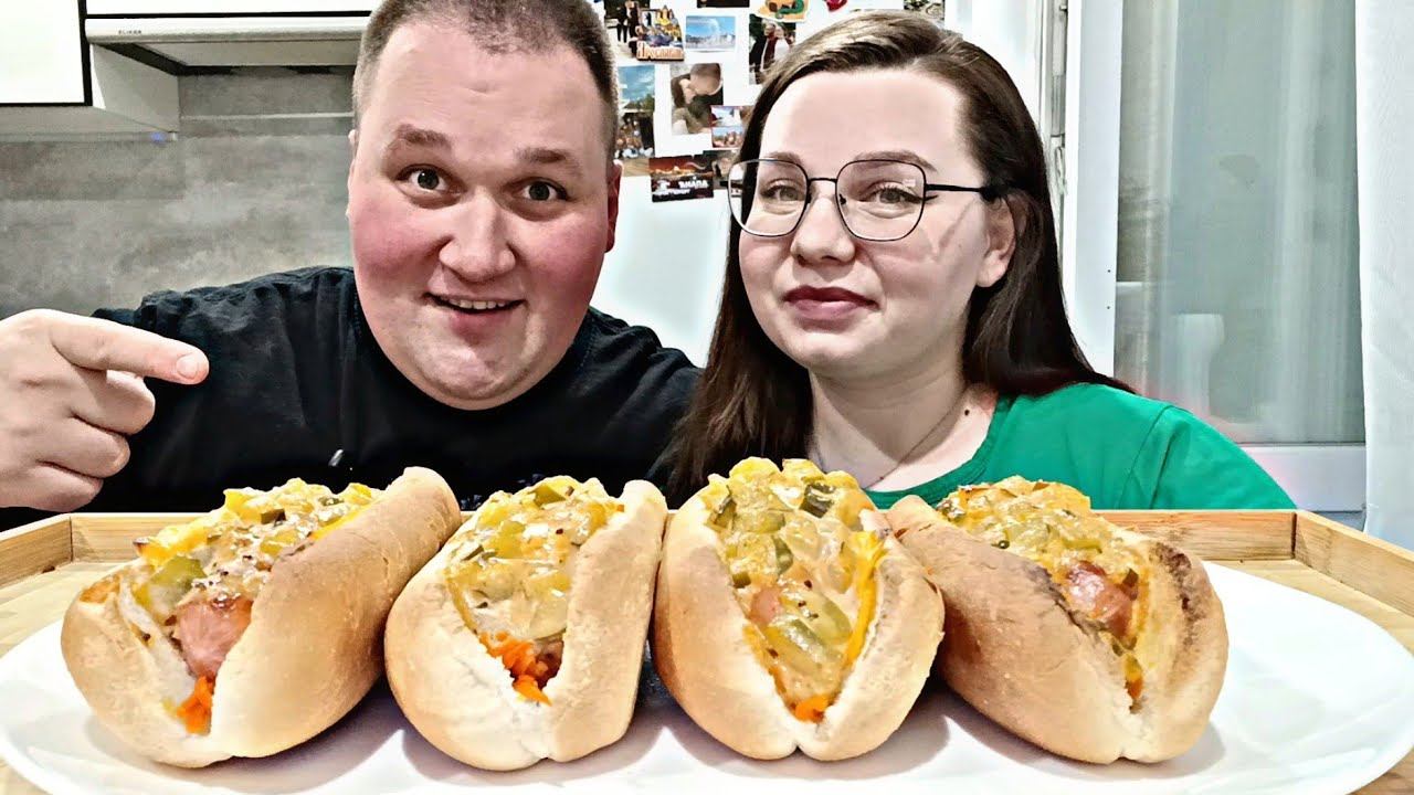 МУКБАНГ ХОТ ДОГИ / ОБЖОР домашние хот доги / MUKBANG ASMR смотреть онлайн