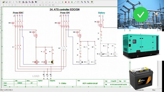 Ep13 ATS controller of EDC and Generator electricalengineering electrical cadesimueducation смотреть онлайн