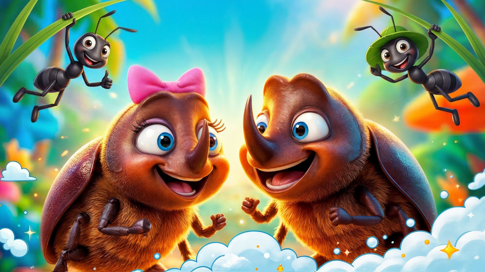 Носорожек 🪲 Добрая песня-мультфильм о дружбе и помощи | Наталия Лансере смотреть онлайн