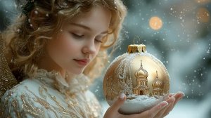 Мелодия Рождества. С Рождеством Христовым. Роскошная музыкальная открытка.