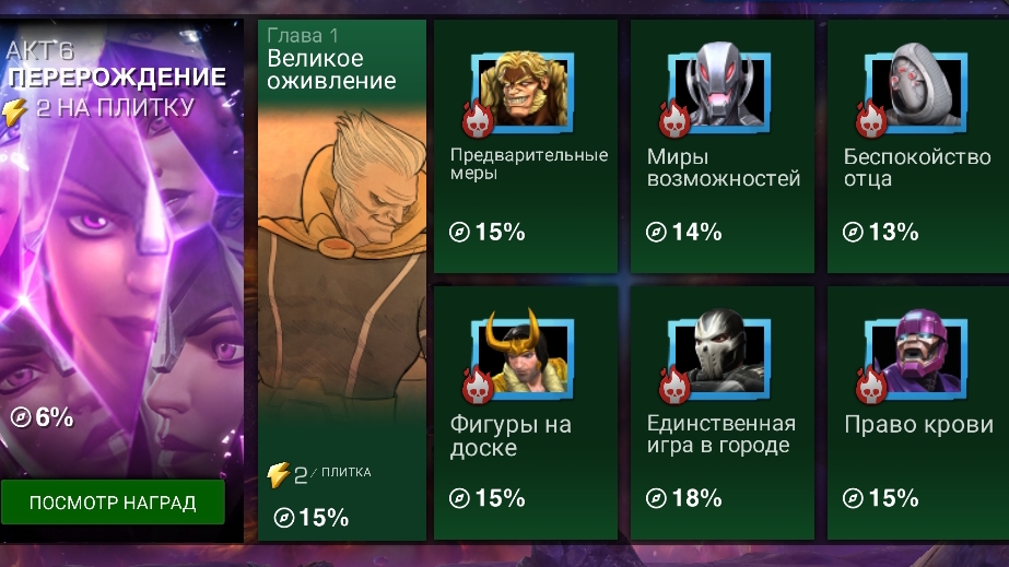 Marvel: Битва Чемпионов Акт 6 - Перерождение. Глава 1 - Великое оживление (Сюжет)