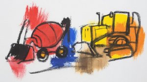 Бульдозер и Бетономешалка Мультики про Машинки