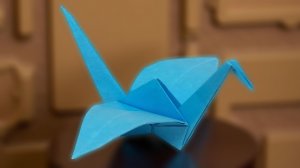 Оригами Журавлик из бумаги