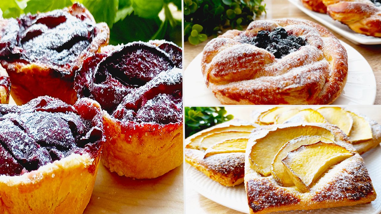 ТОП-3 рецепта из слоеного теста ! Быстрая выпечка! Пальчики оближешь! Просто и очень вкусно! смотреть онлайн