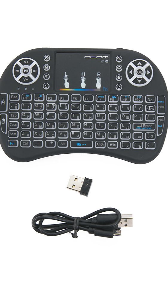 Mini- клавиатура с тачпадом и подсветкой. смотреть онлайн