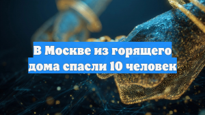 В Москве из горящего дома спасли 10 человек