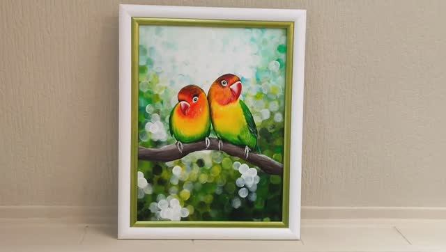 Картина на холсте акриловыми красками. смотреть онлайн