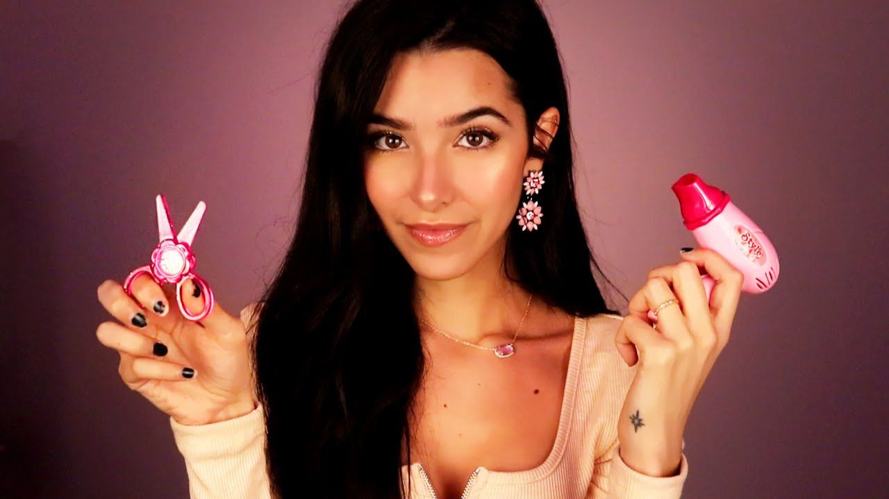 ASMR Haircut Experiments On You (+ Makeup too) смотреть онлайн