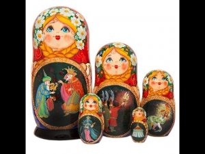 Матрешка - Сказка о Золотом Петушке. www.artshop-rus.com