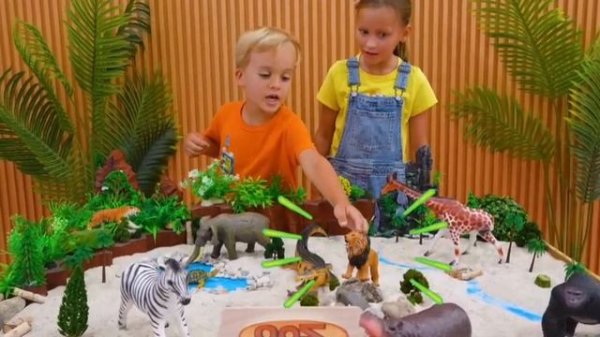 Дикие животные у меня дома! Учим названия животных и интересные факты.