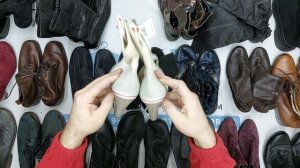 40303 Обувь демисезонная, зимняя (~90% нат. кожа), 17пак, scarpe invernale, секонд (cream/extra) опт