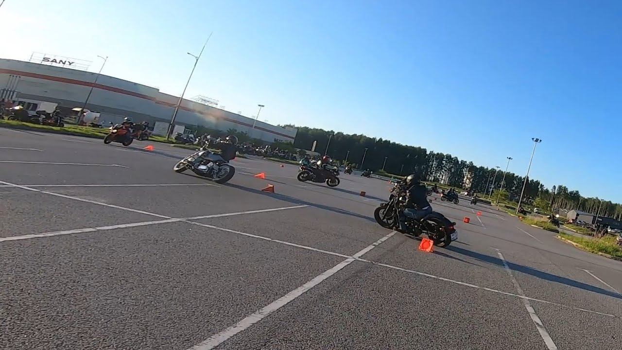 Мотоджимхана на Шафировском 16.07.24. Четвертый заезд (зеленый флаг).