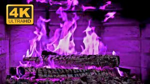 🔥 Фиолетовый огонь. Волшебный камин со звуками потрескивания