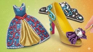 🖼 👑✨ Сверкающие Наряды Принцессы из Глины! Весёлый DIY 💖👗