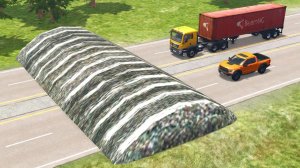 Автомобили против гигантского лежачего полицейского  😱 | BeamNG.Drive | Бемиджи Драйв