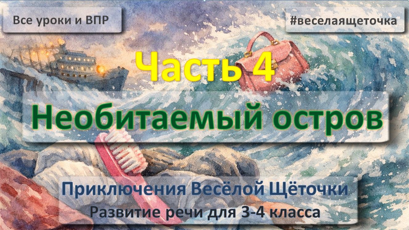 Читаем авторскую сказку Приключения Весёлой Щёточки Часть 4 Развитие речи для 3-4 класса