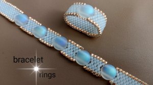 Браслет из колечко из бисера и бусин  Candy