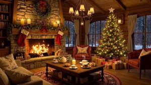 Зимний джаз, уютная гостиная ,камин Рождественская мелодия, Новый Год