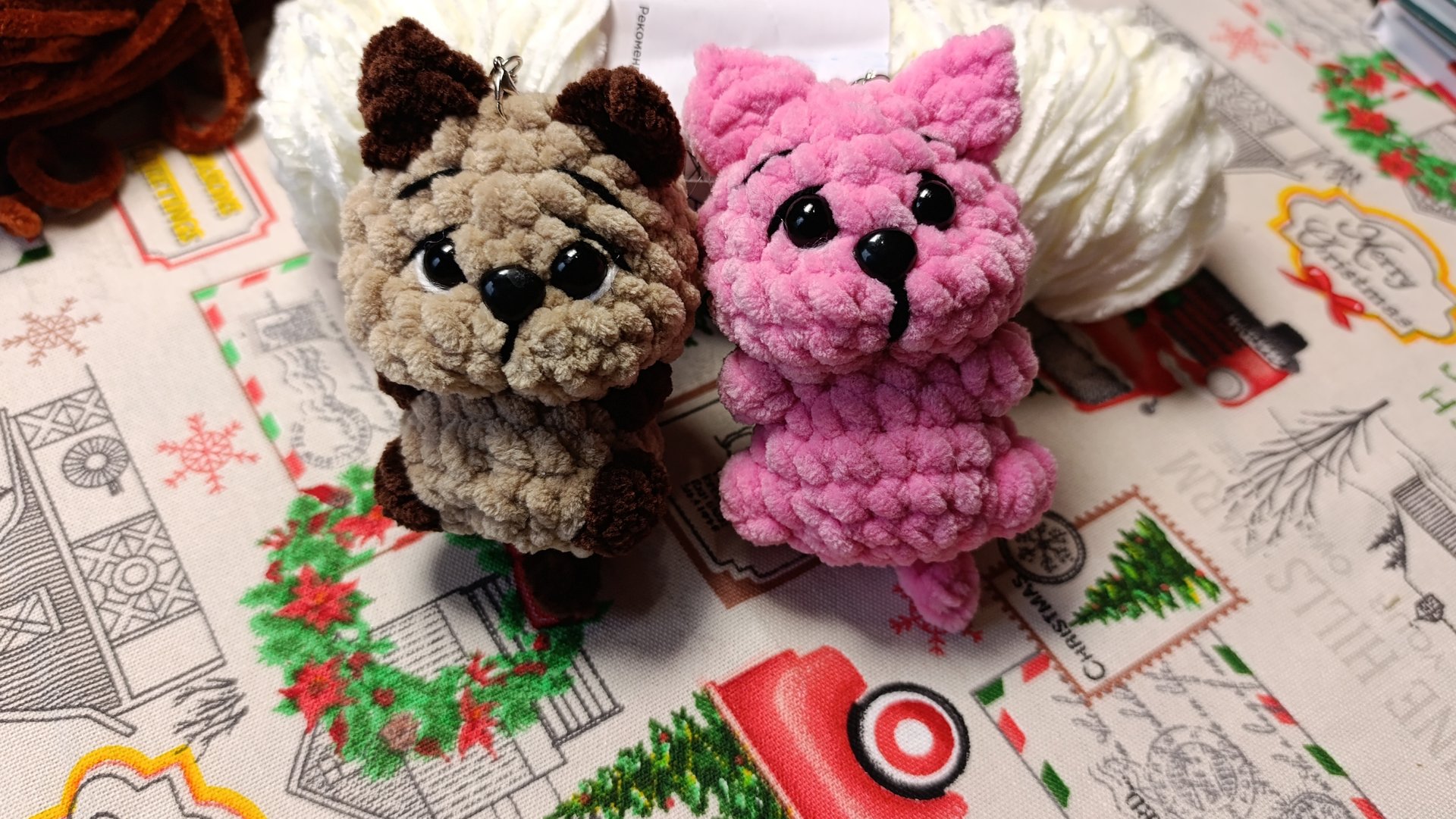 Мастер-класс Котята крючком из плюша на брелок. смотреть онлайн