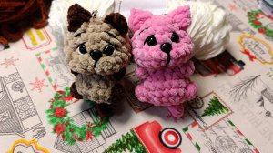 Мастер-класс Котята  крючком из плюша на брелок.