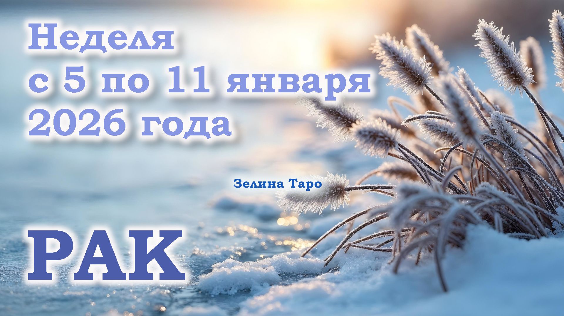 РАК | ТАРО прогноз на неделю с 5 по 11 января 2026 года смотреть онлайн