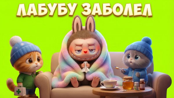 🌟 ЛАБУБУ ЗАБОЛЕЛ 🌟ЗИМНИЙ МУЛЬТФИЛЬМ❄️
