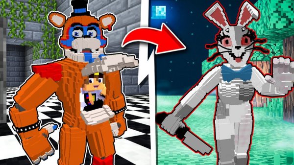 Я ПРОЖИЛ 100 ДНЕЙ за АНИМАТРОНИКА ФРЕДДИ и ВЕННИ в МАЙНКРАФТ ! ДЕВУШКА ВИДЕО ТРОЛЛИНГ MINECRAFT FNAF