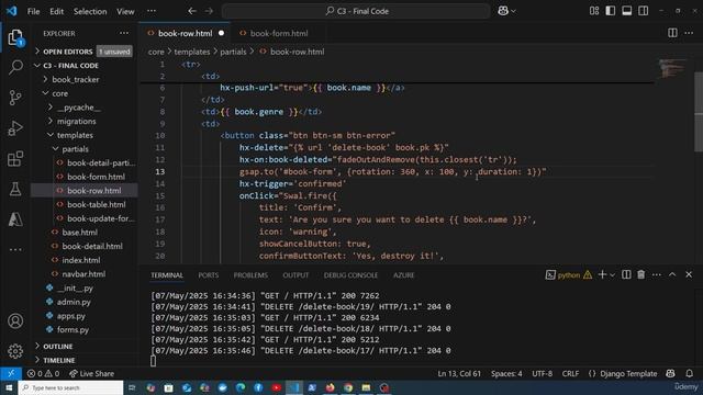 23 - GSAP animations with HTMX смотреть онлайн