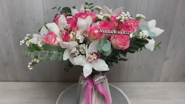 Букет из роз и орхидей без упаковки смотреть онлайн