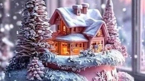 Лес просыпается в снегу. С добрым утром. Музыкальная открытка. смотреть онлайн