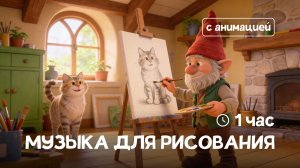 Фоновая музыка для рисования — 1 час детской музыки для рисования и творчества с анимацией