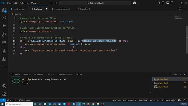 22 - Render build script, database configuration & settings смотреть онлайн
