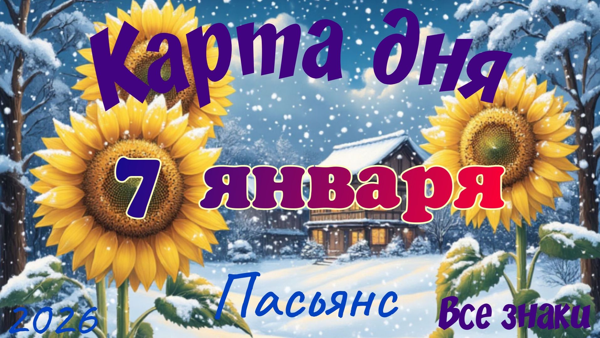 Карта дня❄7 января🎄☃️Пасьянс. Тайм-код в описании🦢 смотреть онлайн