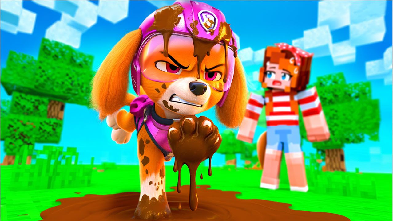 😳 СКАЙ ИЗ ЩЕНЯЧЕГО ПАТРУЛЯ МАТЕРИТСЯ В МАЙНКРАФТ! смотреть онлайн