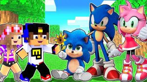 МЫ НАШЛИ СЕМЬЯ ЁЖИК СОНИК в МАЙНКРАФТ ! ДЕВУШКА НУБ И ПРО ВИДЕО ТРОЛЛИНГ MINECRAFT SONIC Евгенбро