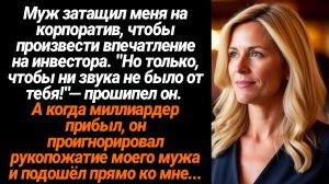 Жизненные Истории/Муж затащил меня на корпоратив, чтобы произвести впечатление на инвестора