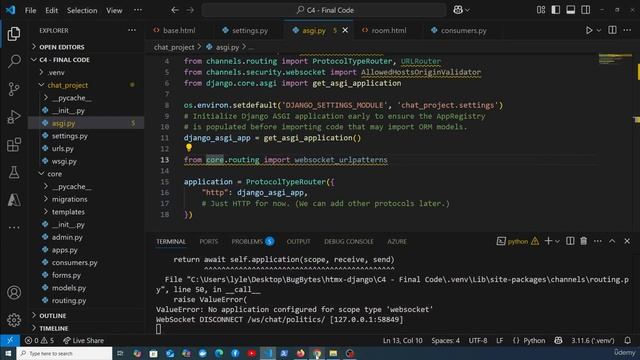 11 - django-channels Consumer class смотреть онлайн