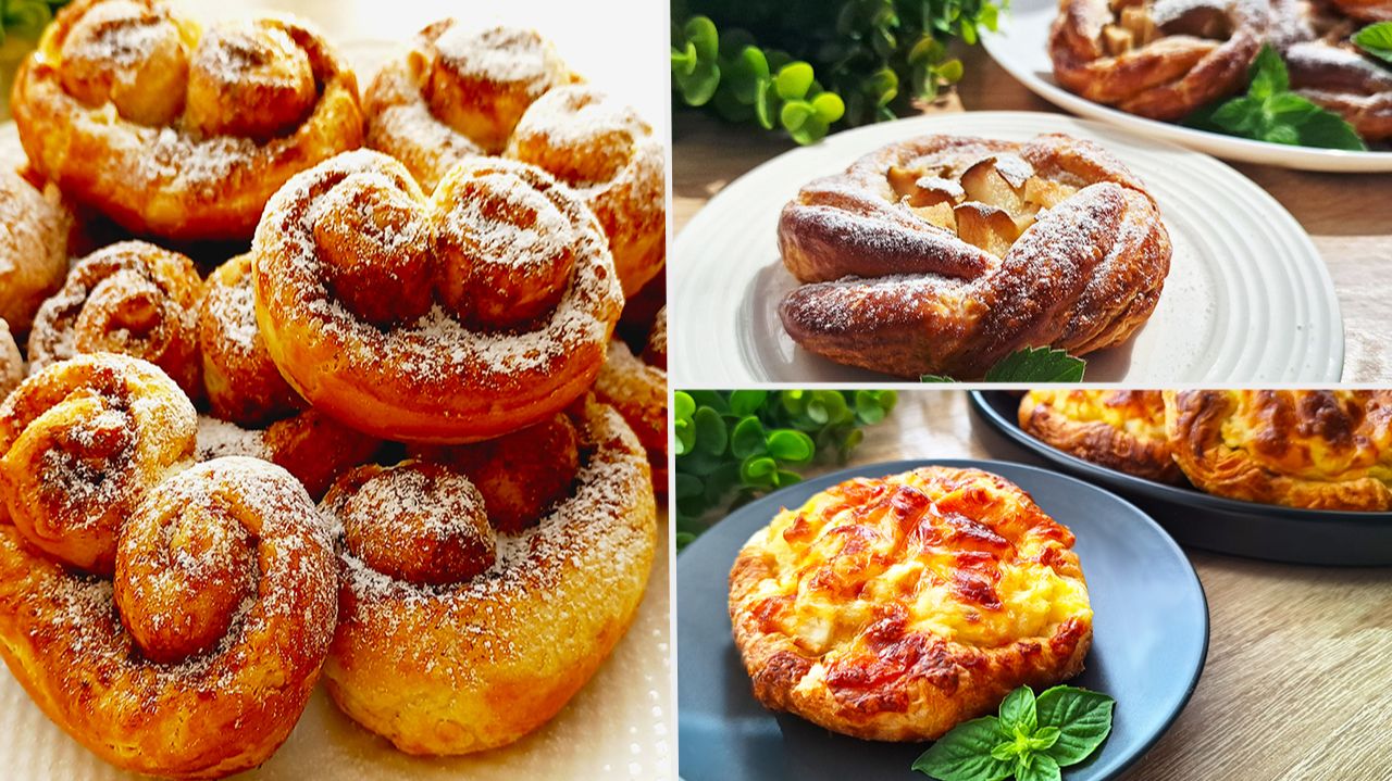 ТОП-3 рецепта из слоеного теста ! Быстрая выпечка! Пальчики оближешь! Просто и очень вкусно!
