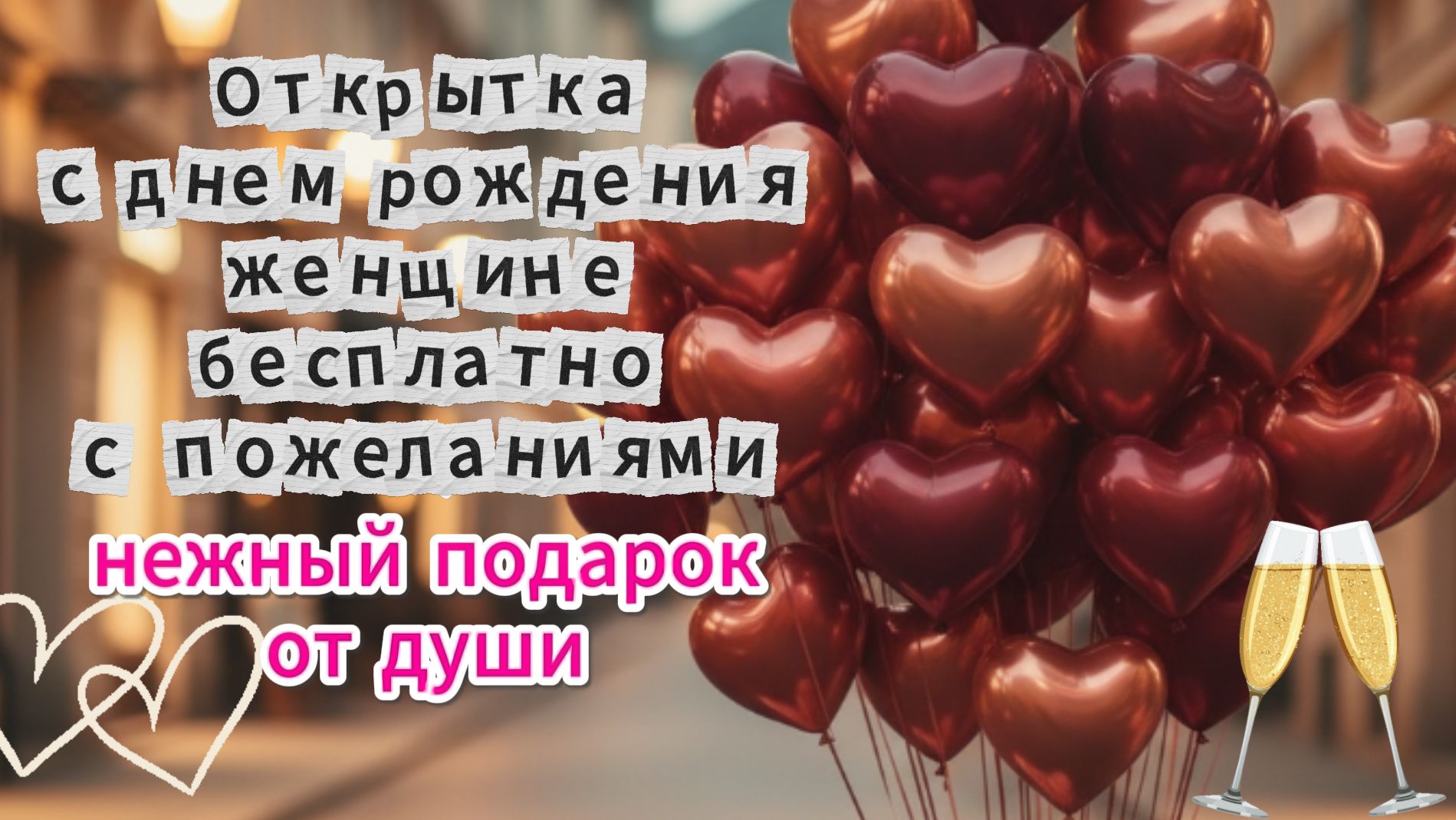 Открытка день рождения женщине бесплатно музыкальная смотреть онлайн