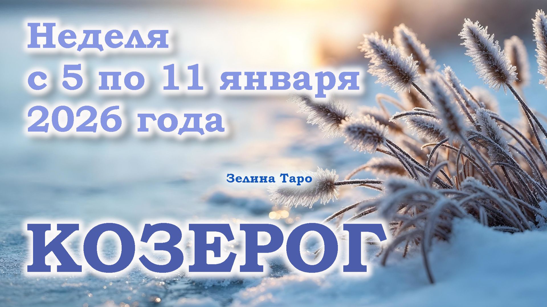 КОЗЕРОГ | ТАРО прогноз на неделю с 5 по 11 января 2026 года смотреть онлайн