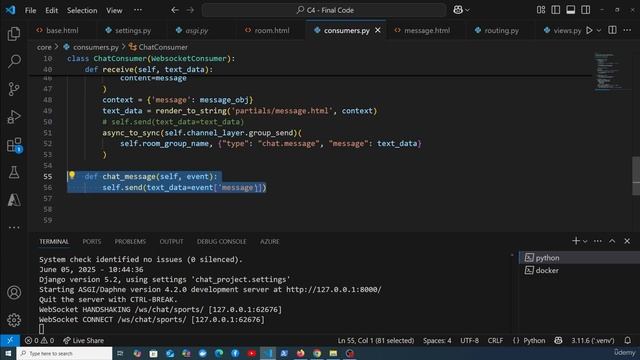 16 - Broadcasting Chat Messages to all Users in Room смотреть онлайн
