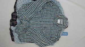 41032 ПРОДАН Рубашки фланель мужские, 3пак, 21572, секонд (extra/1 кат) оптом