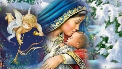 Рождество в кругу семьи-наши традиции. С Рождеством Христовым. Красивая музыкальная открытка. смотреть онлайн