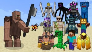 ЖИРНЫЙ ЖИТЕЛЬ ПРОТИВ БОССОВ МАЙНКРАФТ